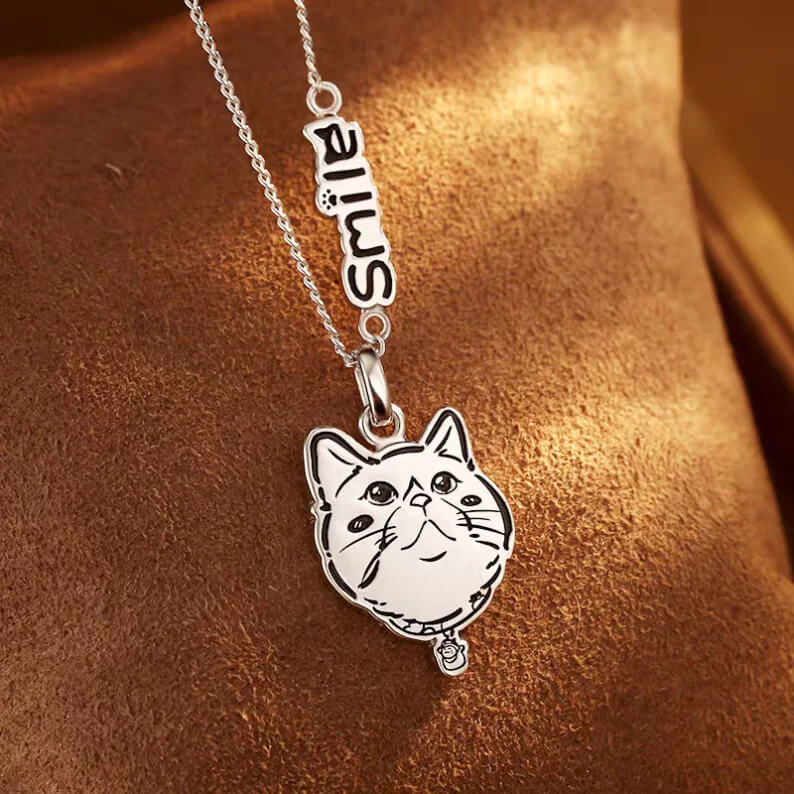 Personalized Pet Photo Necklace-Handmade in 925 Sterling Silver