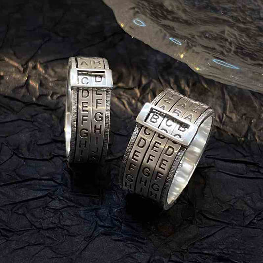 Custom Da Vinci Code Rotating Ring-Handmade in 925 Sterling Silver