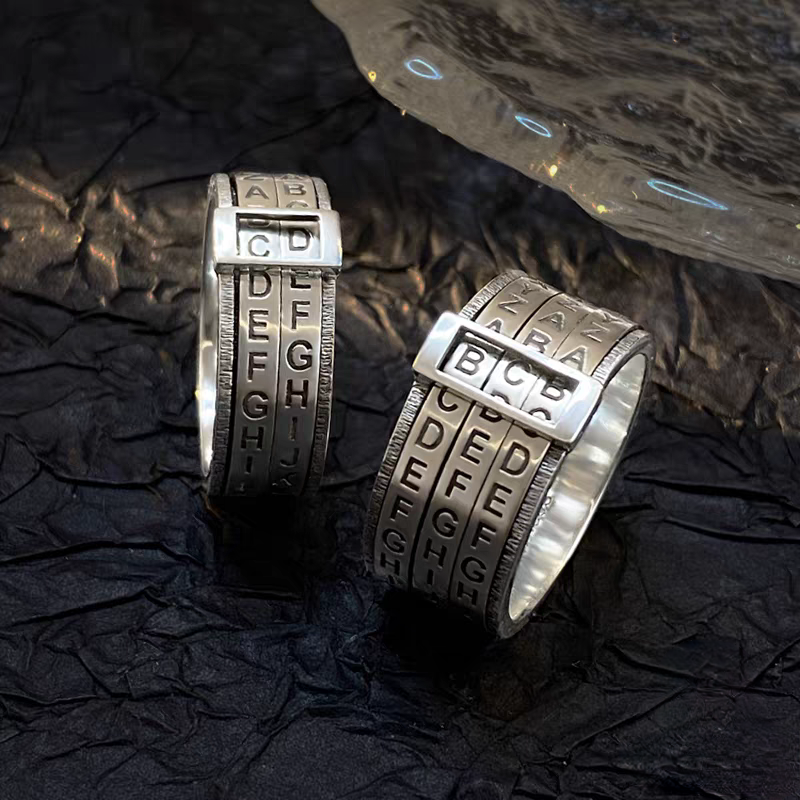 Custom Da Vinci Code Rotating Ring-Handmade in 925 Sterling Silver