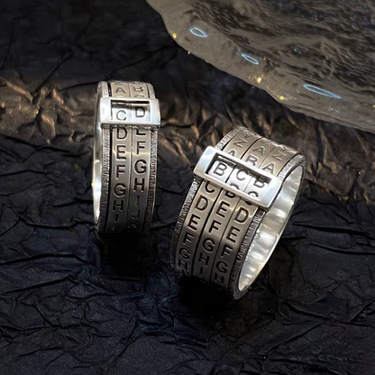 Custom Da Vinci Code Rotating Ring-Handmade in 925 Sterling Silver