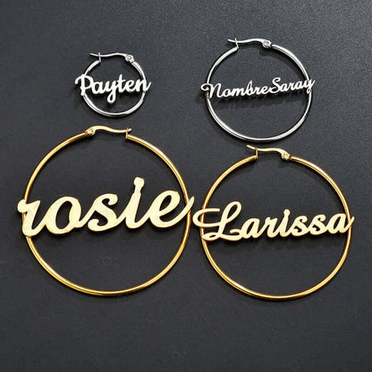 Personalized Hoop Name Earrings