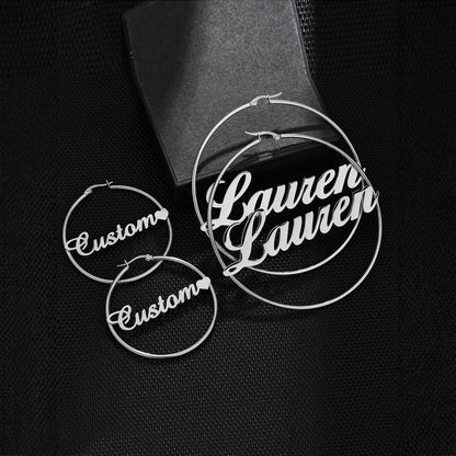 Personalized Hoop Name Earrings