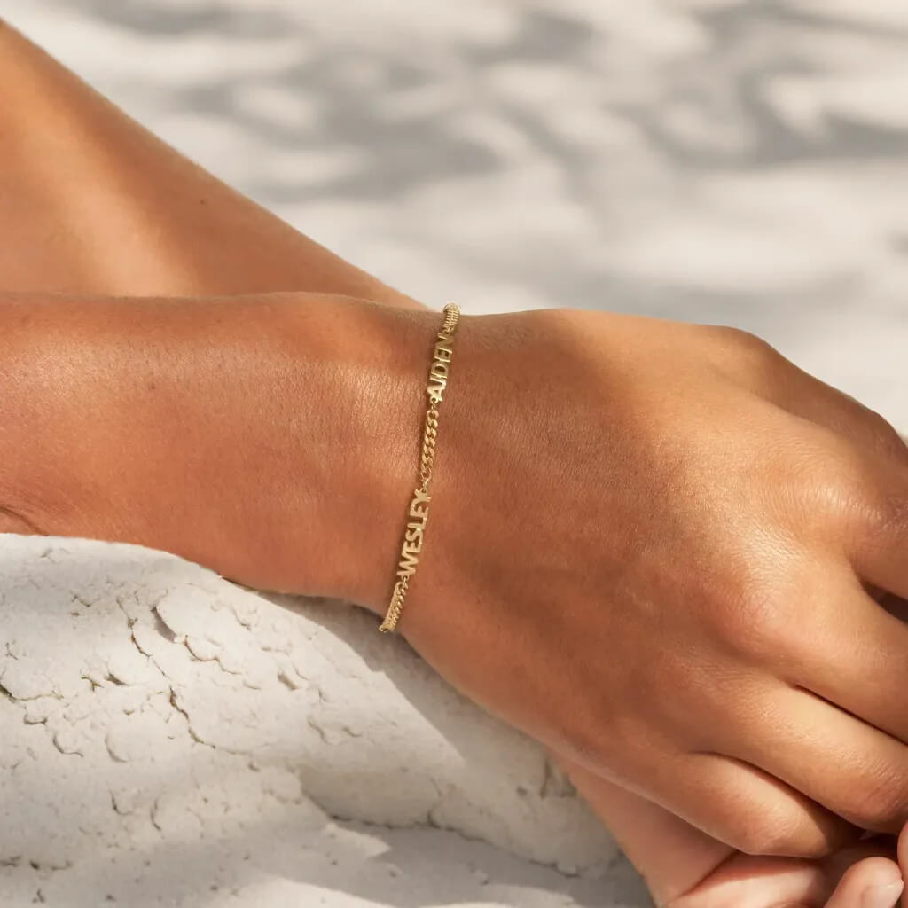 Personalized Capital Letter Name Bracelet