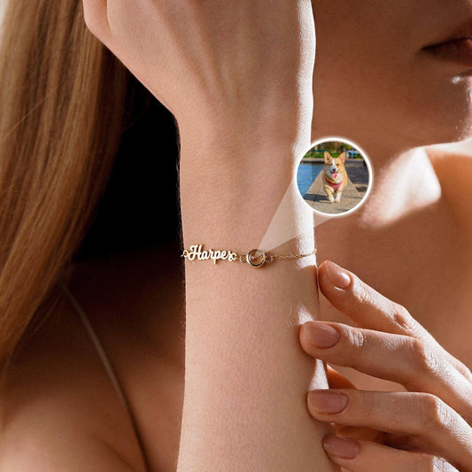 Personalized Pet Name & Photo Projection Bracelet