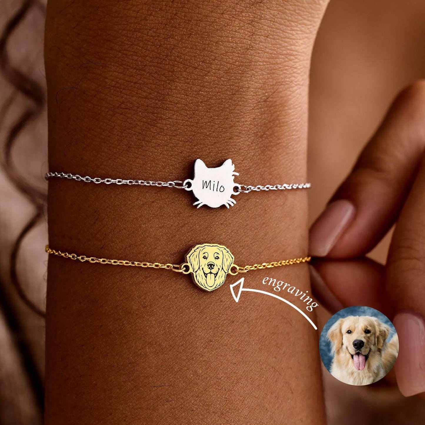 Personalized Pet Portrait Bracelet-One Pet