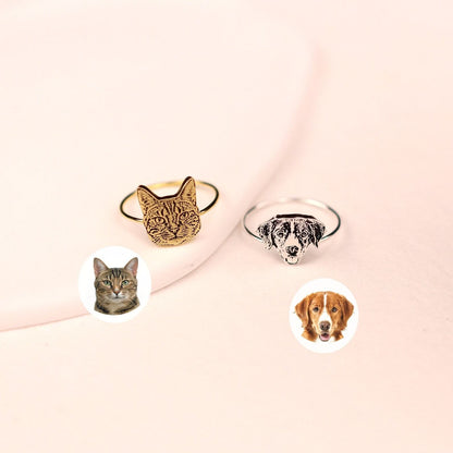 Personalized  Pet Portrait Ring
