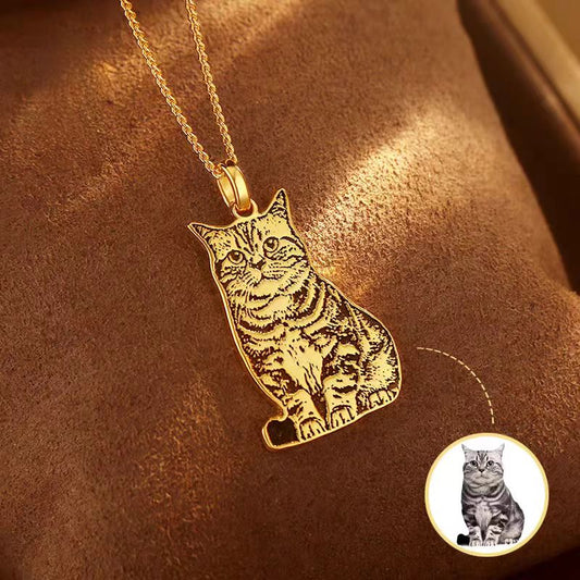 Personalized Pet Photo Necklace-Handmade in 925 Sterling Silver
