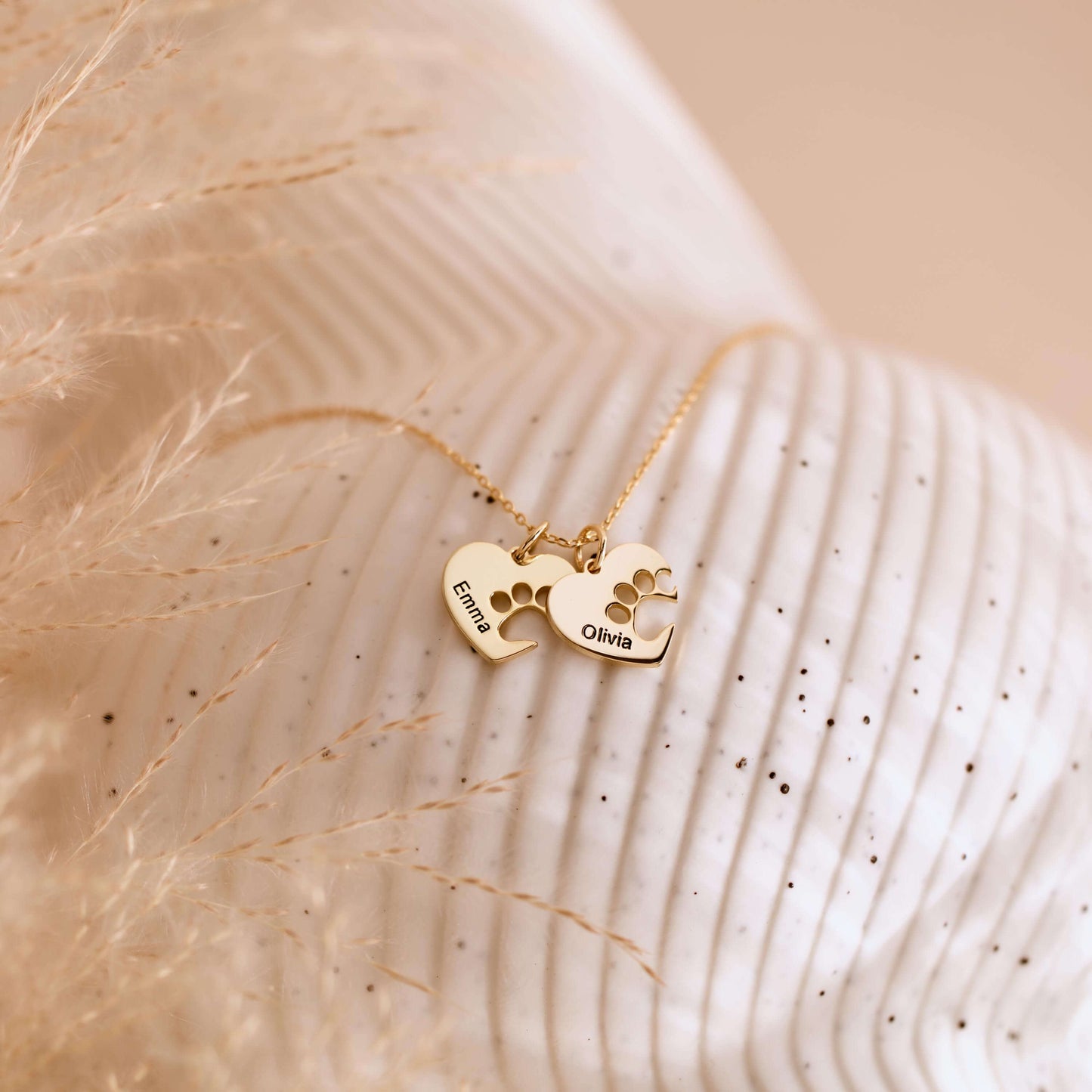 Personalized Paw Name Necklace
