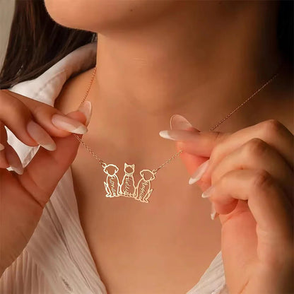 Personalized Cute Dog Name Necklace