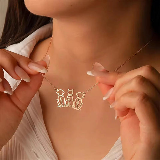 Personalized Cute Dog Name Necklace