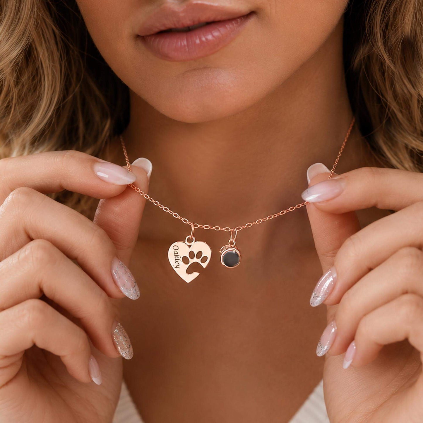Personalized Pet Photo Projection Necklace