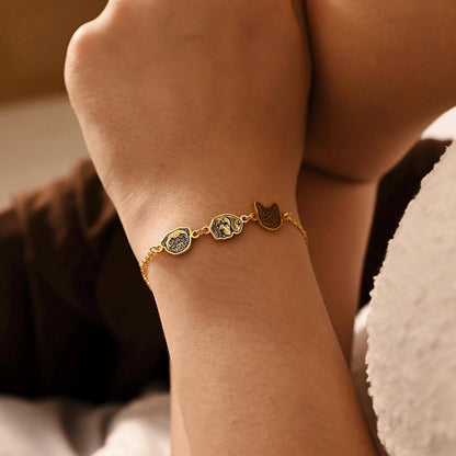 Personalized  Pet Portrait Bracelet-Three Pets