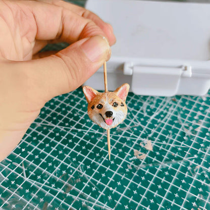Personalized Sterling Silver 3D Pet Portrait Necklace