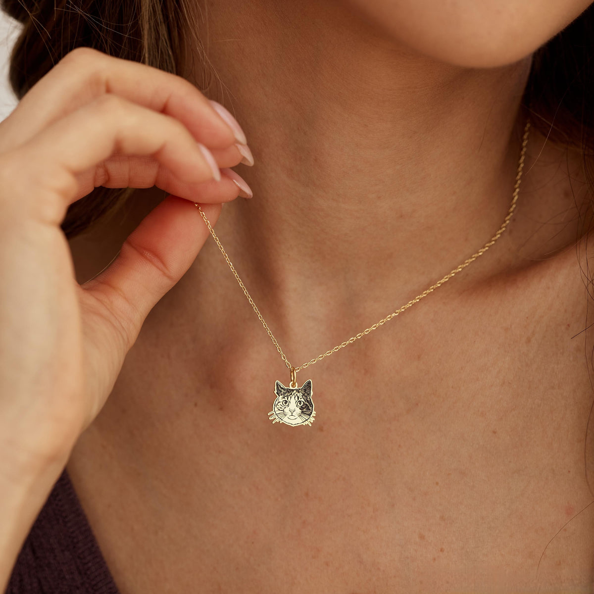 Personalized Pet Portrait Necklace