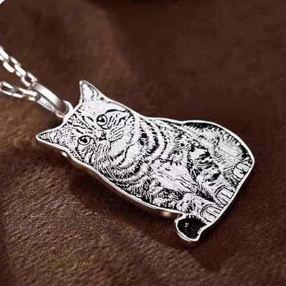 Personalized Pet Photo Necklace-Handmade in 925 Sterling Silver