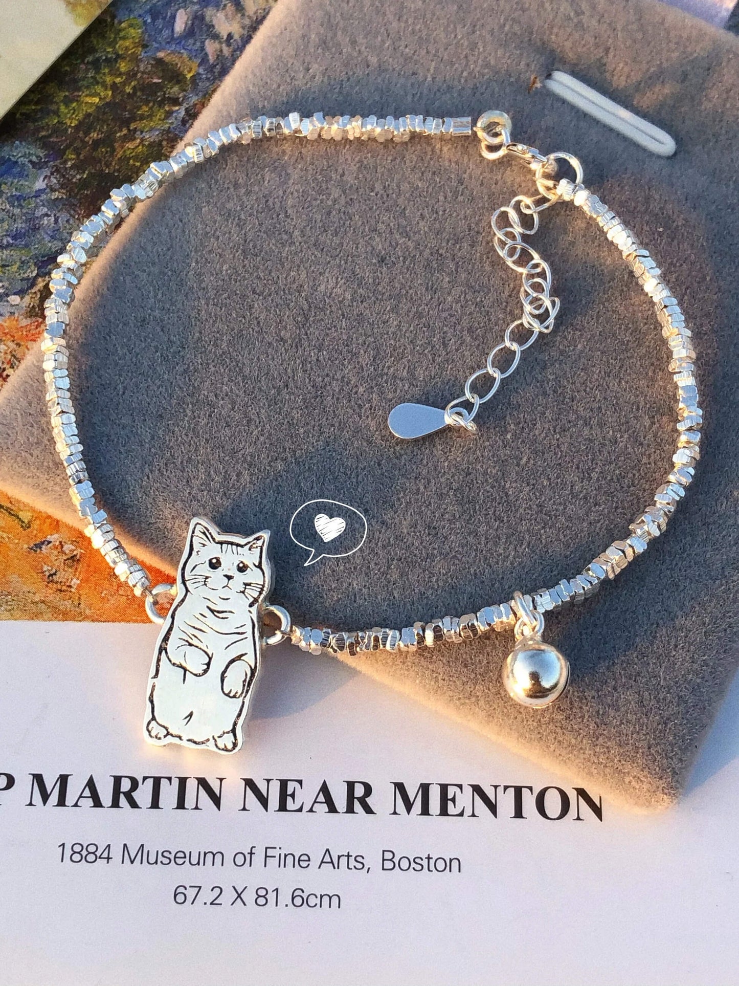 Personalized Pet Portrait Bracelet-Handmade in 925 Sterling Silver