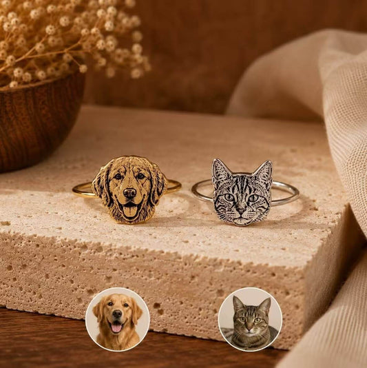 Personalized  Pet Portrait Ring